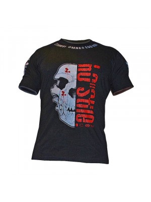 HO-STILE T-SHIRT PITBULL SKULL 