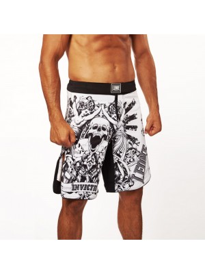 LEONE Short MMA Invictus Bianco M