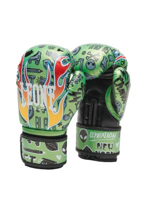 LEONE Guanti JR flames verde 6 OZ