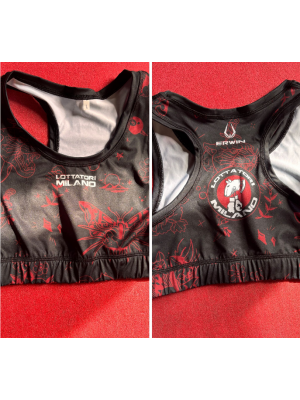 LOTTATORI top nero fantasia TG L