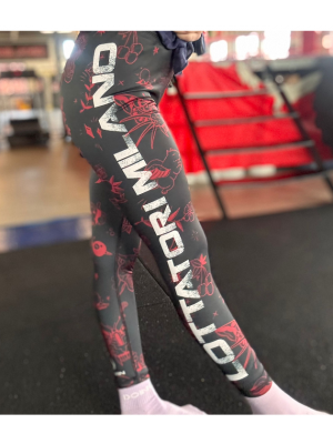 LOTTATORI Leggins nero fantasia TG S