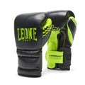 LEONE GUANTI BOXE CARBON NERO E VERDE FLUO