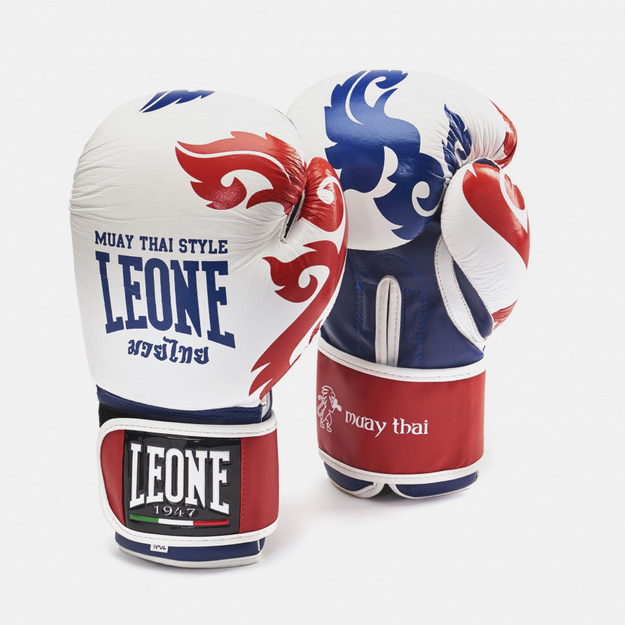 LEONE GUANTI MUAY THAI BIANCO 14 OZ
